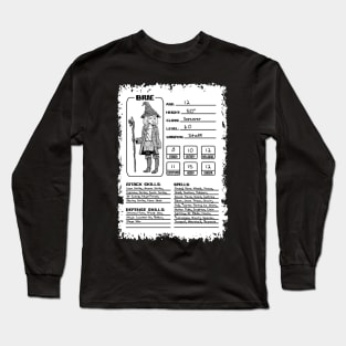 Brie's Character Sheet Long Sleeve T-Shirt